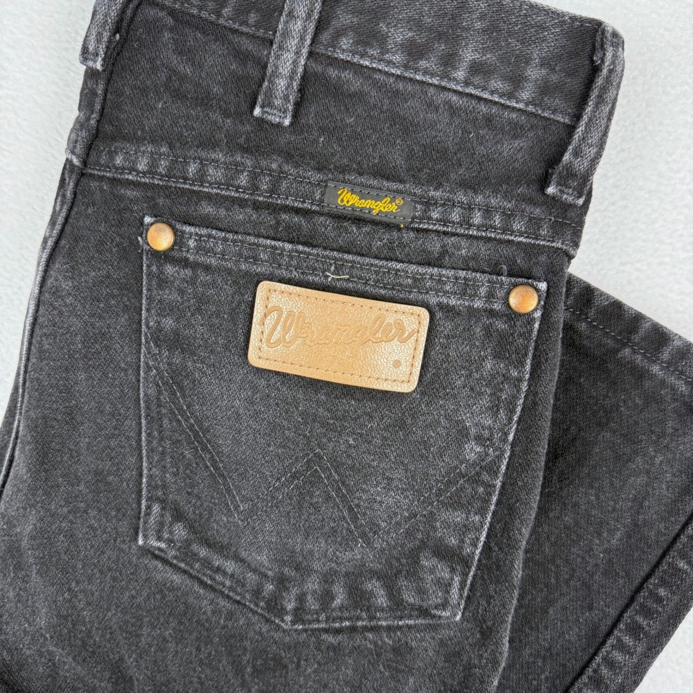 Wrangler 936WBK Jeans Mens 30x30 Black Denim Slim Fit Cowboy Cut Western